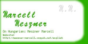 marcell meszner business card